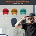 thumbnail image 4 of Adhesive Hat Rack (16-Pack), Strong Hold Hooks for Baseball Caps, Minimalist Wall Display Rack (White), 4 of 7