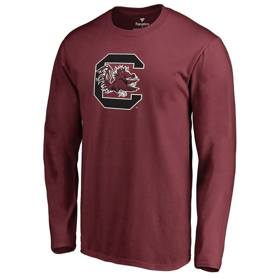 Men's Garnet South Carolina Gamecocks Primary Logo Long Sleeve T-Shirt