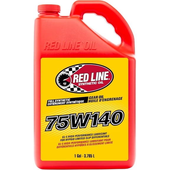 Red Line 57915 75W140 GL-5 Synthetic Gear Oil for Hypoid Limited Slip Differentials - 1 Gallon