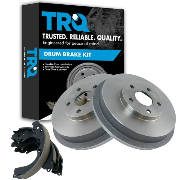 TRQ Brake Drum & Shoe ABS Rear Set Kit Fits Select Subaru Forester Impreza