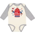 thumbnail image 3 of Inktastic Robot Little Brother Boys Long Sleeve Baby Bodysuit, 3 of 5
