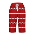 thumbnail image 4 of LEBONYARD Womens Summer Shorts Plus Size,Women's Shorts for a Relaxed Look,Women Shorts Casual Pants Straight Leg Drawstring Elastic Waist Loose Comfy Pants with Pockets Red M, 4 of 5