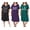 C04-Set4, variant on FEREMO Nightgowns for Women Plus Size Print V Neck Sleepwear