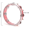 thumbnail image 4 of Yazoeia Tambourin Double Rangée Réglable 10 Pouces, Instrument à Main Tambourin Tambourin Tambourin Cloche Percussion Instrument de Musique pour Fête KTV (Rouge) CJC912-152759, 4 of 9