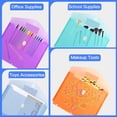 thumbnail image 6 of Binder Pocket, Plastic Envelopes Binder Folders, 12x9 inch Expandable File Folder Pouch with Label Pocket & Hook and Loop, Document Organizer, Office Supplies, 1 Pc,Blue, 6 of 9