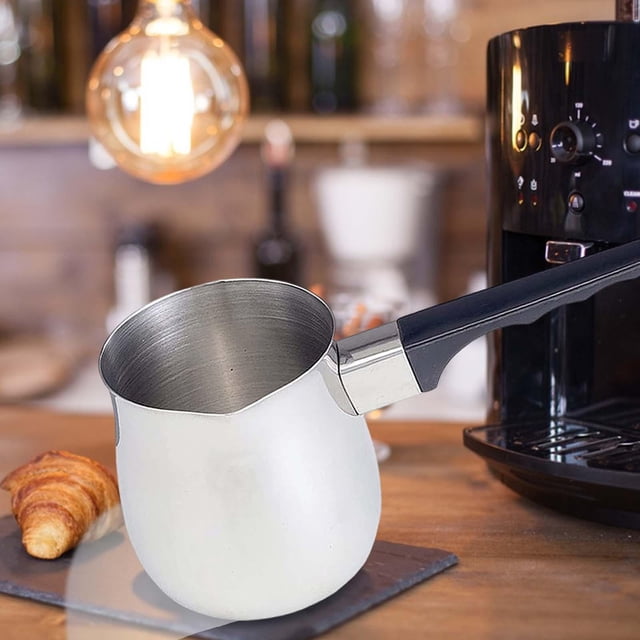 Olla para derretir cera de acero inoxidable, cafetera, jarra con mango resistente al calor Accesorios Baoblaze Jarra para espumar leche