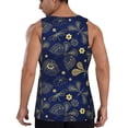 thumbnail image 3 of Xecao Vintage Golden Butterfly Men's Tank Top Workout Quick Dry Sleeveless Gym Jogging Muscle Shirts Summer Swim Beach Tops, 3 of 9
