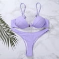 thumbnail image 4 of ITFABS Women Solid Color Adjustable Spaghetti Strap Underwire Bra + Thong, 4 of 8