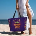 thumbnail image 6 of Xecao Mardi Gras2 for versatile beach bag for women includes zipper pockets and waterproof material, ideal for vacations and adventures., 6 of 7
