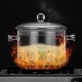 thumbnail image 3 of 1400ml Clear Glass Saucepan with Lid, Heat Resistant Stovetop Cooking Pot, Transparent Soup Pot for Gas and Electric Stoves, 3 of 6