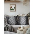 thumbnail image 3 of Outdoor Pillows Waterproof, Black Grey Geometric Bedding Throw Pillows with Insert for Couch Sofa Bed, Modern Abstract Art Ombre 18x18 Inch Pillowcases Decorative Camping Patio Pillow Set of 1, 3 of 8