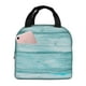 thumbnail image 1 of Easygdp Teal Turquoise Wood Bolsa Térmica Premium - Tela Oxford Impermeable, Gran Capacidad, Bolsillo Frontal, Unisex para Trabajo, Escuela, Actividades al Aire Libre y Picnics, 1 of 8