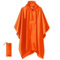 thumbnail image 2 of Reayehane Poncho Trois en un Imperméable Poncho Adulte Randonnée Extérieure Tourisme Bordure Polyester Imperméable Multifonctionnel (Orange), 2 of 5