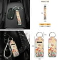 thumbnail image 7 of Yuyamidu 16 PCS Car Seat Cover Set with Steering Wheel Cover Tulip Seat Belt Strap Pad Butterfly Cup Holder Rear View Mirror Cover Keychain Gear Shift Knob Cover Car Shade for Front Windshield, 7 of 7