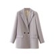 thumbnail image 2 of Blazer de mujer de moda casual primavera verano color manga larga blazer mujer abrigo, 2 of 3