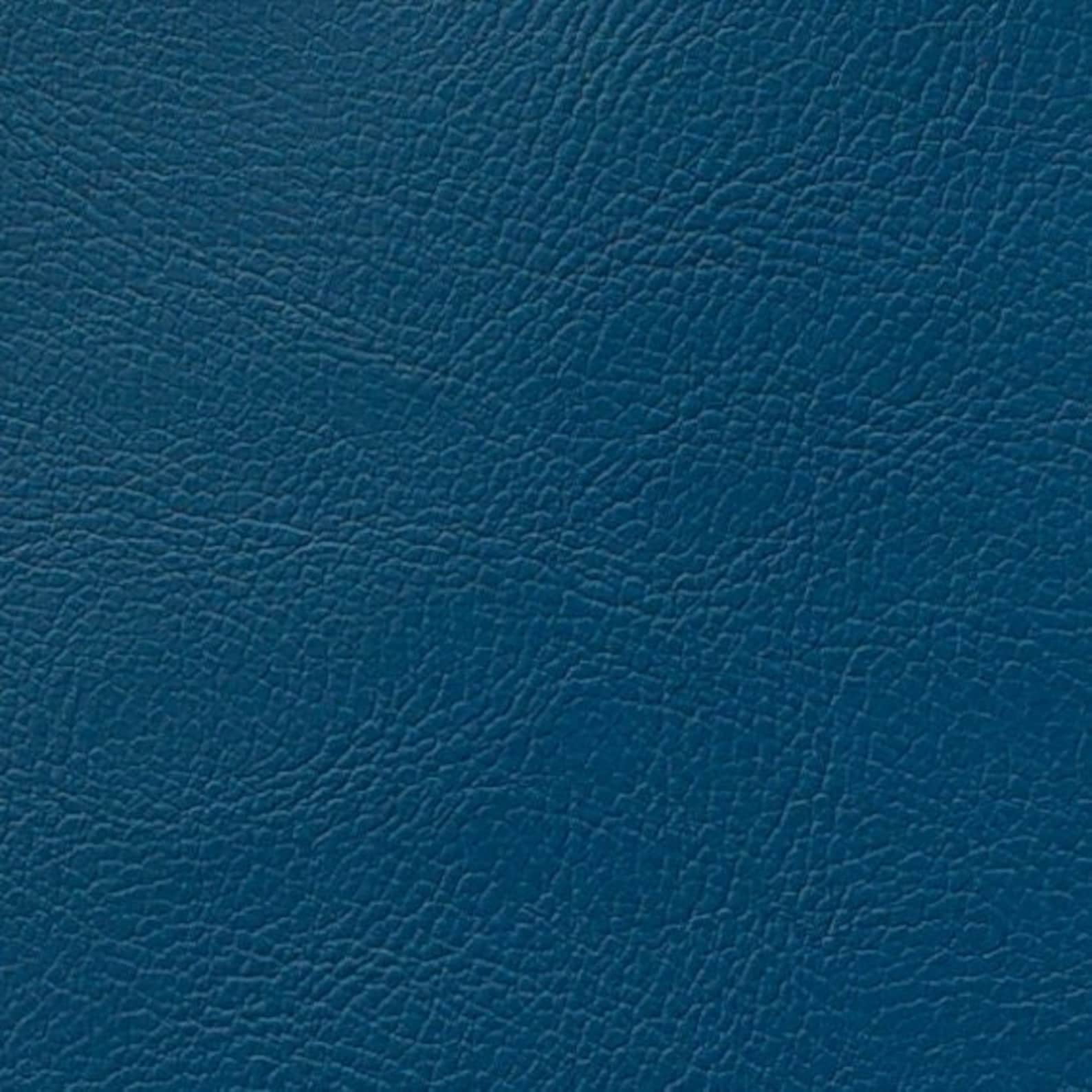 Fabric Mart Direct 54" Wide Blue Faux Leather By The Yard, 3 Continuous Yards 540 GSM 0.8mm Thickness Artificial Leather Fabric, Leatherette, Imitation Leather, Fashion Leather