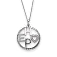 thumbnail image 5 of Sterling Silver Antiqued CZ Hope 18in Necklace and Pendant, 5 of 7