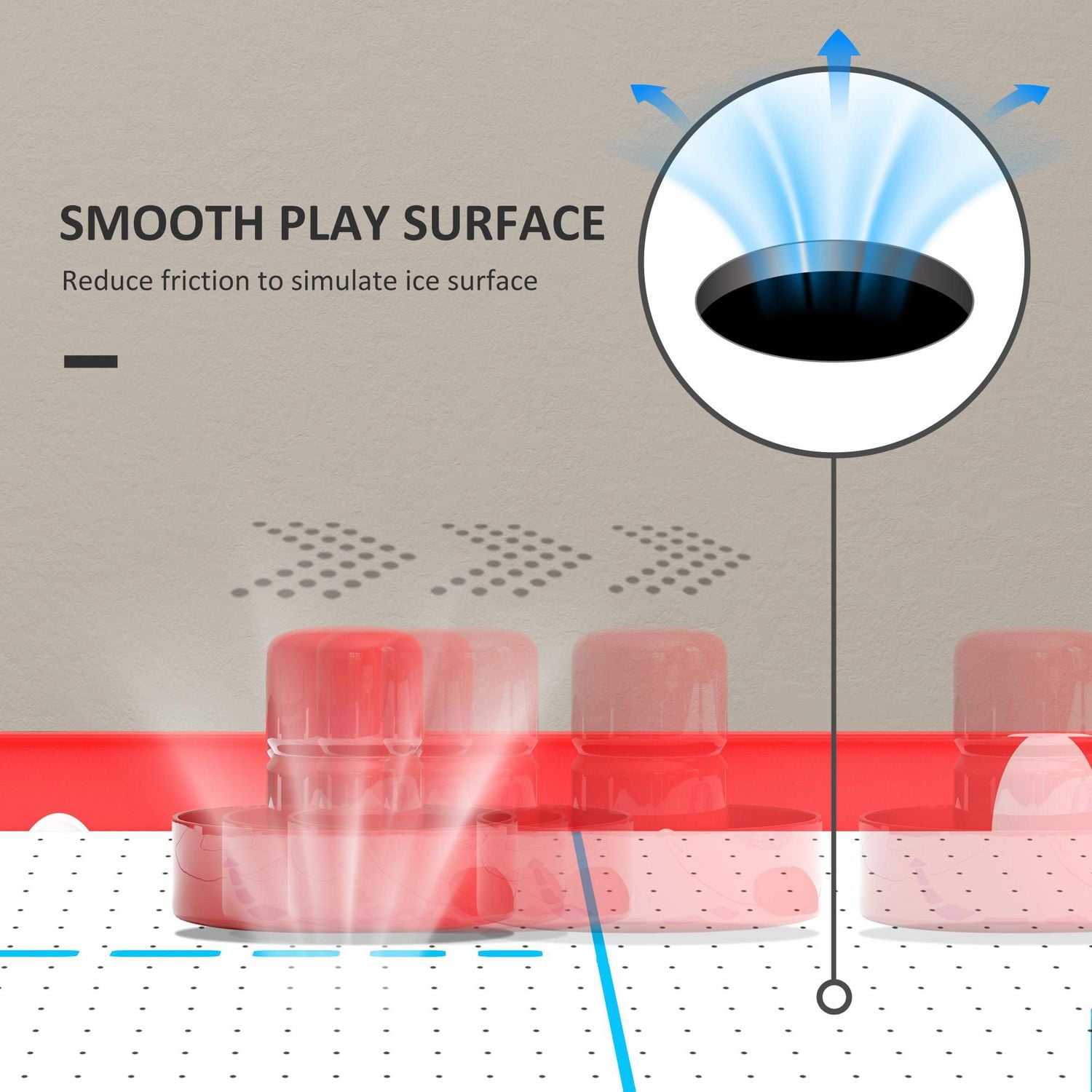 Soozier 40" Air Hockey Table avec 2 Pucks, 2 Pushers, Table d'arcade pliante