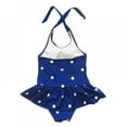 thumbnail image 3 of Summark Baby Girls Swimwear One Piece Swimsuits Beach Wear with Headband Blue, 3 of 11