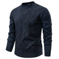 thumbnail image 4 of YueHuiYing Men's Slim Fit Crewneck Pullover Sweater Winter Casual Knit Comfort Heavy Long Sleeve Sweaters, 4 of 5