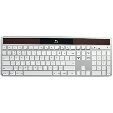 Logitech - K750 Full-size Wireless Scissor Solar Keyboard for Mac - White/Silver