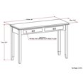 thumbnail image 5 of Allora Table Console Transitionnelle en Bois de 46 Pouces en Brun Naturel, 5 of 5
