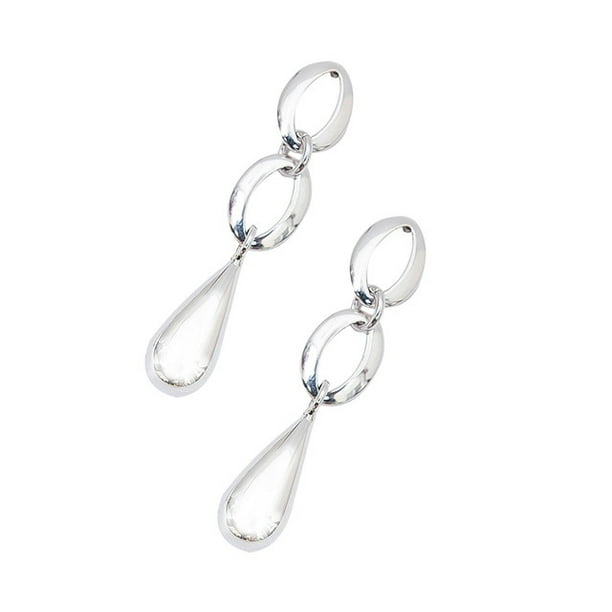 Aretes Doble Ovalo Con Gota Marca Ketzalia De Plata Ley .925 KETZALIA JOYERIA ARTESANAL Colección 2021