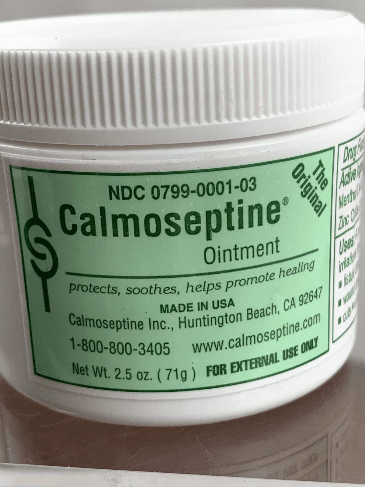 Calmoseptine Diaper Rash Ointment Jar 2.5 Oz 4 Ct | Multipurpose Bacitracin Antibiotic Ointment | Butt Cream | Zinc Oxide Ointment | Rash Cream for Adults | Healing Ointment Itchy Relief