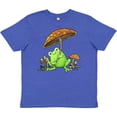 thumbnail image 3 of Inktastic Cute Frog and Mushroom Umbrella Youth T-Shirt, 3 of 5