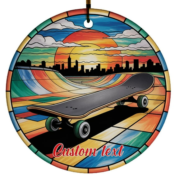 Skateboard Ornament – Ornament Gift for Kids, Friends, Colleagues or Vehicle Lovers, Christmas 2025 Keepsake
