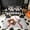 Black White, variant on Feelyou Basketball 67 Number Twin Bedding for Boys, Kawaii Orange Star Bedding Comforter Set, Reversible, 7pcs