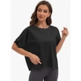 thumbnail image 2 of Womens T-Shirts Loose Fit Crewneck Short Sleeve Summer Casual Blouse Tee Tops, 2 of 4