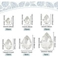 thumbnail image 2 of 94Pcs Pointed Back Rhinestone 6 Sizes Glass Rhinestones Gems Clear Teardrop Crystal Beads Jewels Embelishments with Silver Plated Back Faceted Bead, 2 of 9