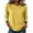 Yellow #001, variant on 3/4 length Sleeve Shirts for Women,Soft Stretchy Wrinkle-Free Tops,Casual Crew Neck T Shirt for Work Daily Fall, S