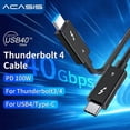 thumbnail image 1 of [Intel Certified]ACASIS Thunderbolt 4 Cable,40Gbps Data Transfer,100W Charging,8K Display or Dual 4K video Compatible with Thunderbolt 3/4, USB4,70CM, 1 of 6