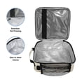 thumbnail image 3 of Insulated Square Lunch Bag with Side Mesh Pocket Fashion Lunch Box Reusable Lunch Tote 10.5" x9.5" x3.5" Various Colors and Sizes Butterflies, 3 of 6