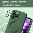 thumbnail image 2 of Dteck Magnetic Case for iPhone 15 Pro Max, Compatible with MagSafe, Matte Metallic Luster Design Slim Cover with Camera Lens Protector,Green, 2 of 5