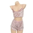 thumbnail image 3 of Enwejyy Women's Sexy&nbsp;Lingerie Suits 2Pcs Solid Color Velvet Nightgrown Nightwear Pajamas, 3 of 5