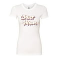 thumbnail image 2 of Wild Bobby Retro Cheer Mom Girl Sports Women Slim Fit Junior Tee, White, XX-Large, 2 of 5