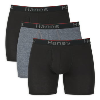 Hanes Men's Comfort Flex Total Support Pouch Long Leg 3-Pack