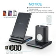 thumbnail image 5 of 3 in 1 Wireless Charging Stand QI Wireless Charging Dock Station Replacement for Apple Watch Series 3/2/1, iPhone Xs/XS MAX/XR/X/8/8 Plus, AirPods, 5 of 9