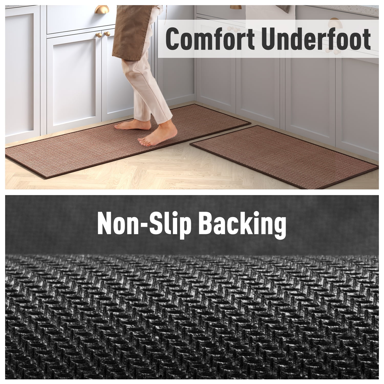 rubber backed flocking fabric kitchen rug non slip foamed neoprene