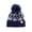 Navy, variant on JULMCOMO Knit Christmas Hat for Girls Boys Tree Pattern Knitted Pom Pom Soft Warm Winter Santa Hat Xmas Holiday Party Daily Beanie Cap Red