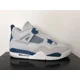 thumbnail image 3 of Ni - ke Size 11 Mens Ni - ke Air Jordan 4 Retro Sneakers Military Blue 2024 FV5029-141, 3 of 5