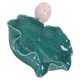 thumbnail image 4 of Jabonera de cerámica con forma de hoja de loto verde, autodrenante, decorativa, para cocina, baño y ducha., 4 of 6