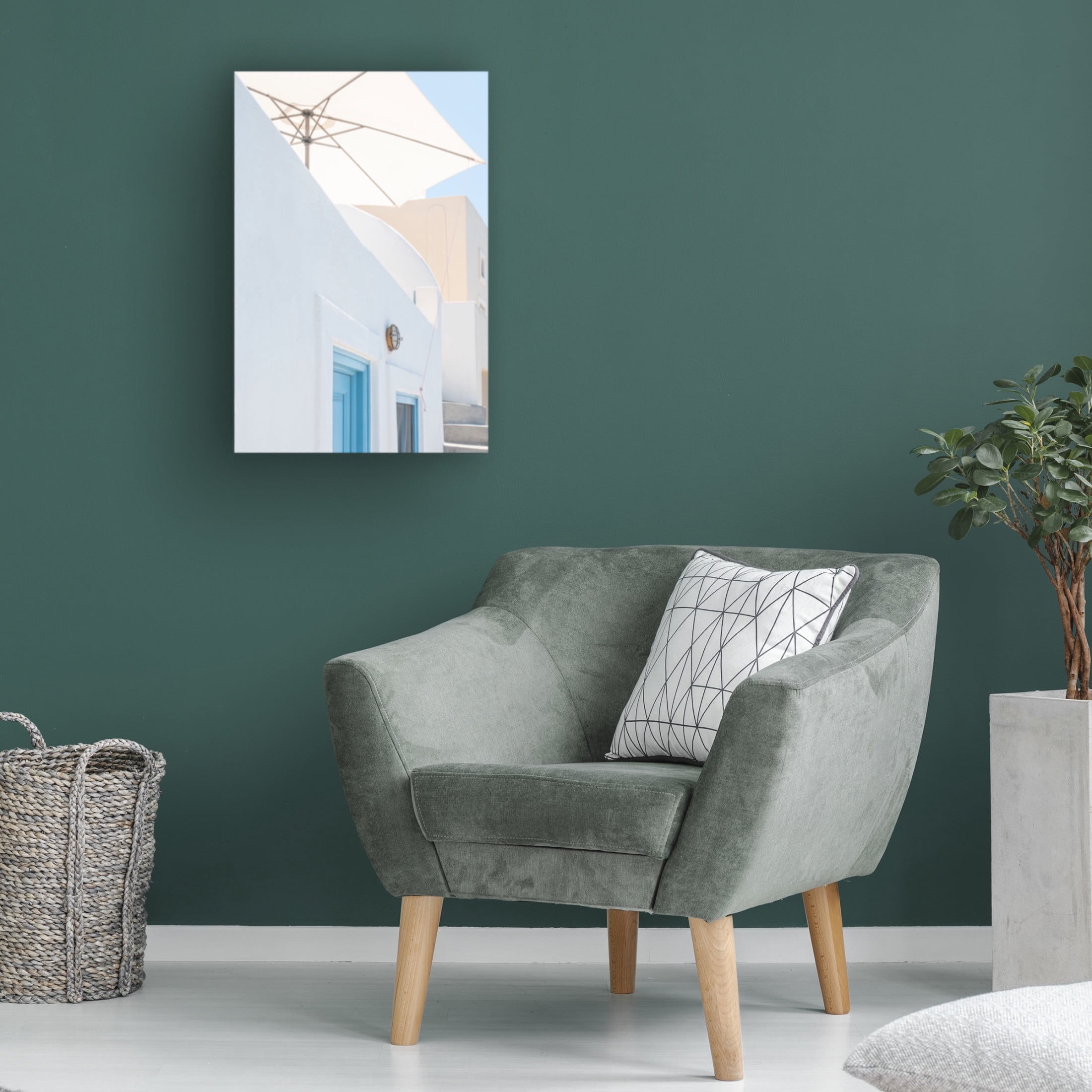Trademark Fine Art Linda Wride Sunshade And Blue Doors Canvas Wall Art