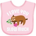 thumbnail image 3 of Inktastic Valentine's Day I Love You Slow Much with Cute Sloth Boys or Girls Baby Bib, 3 of 4