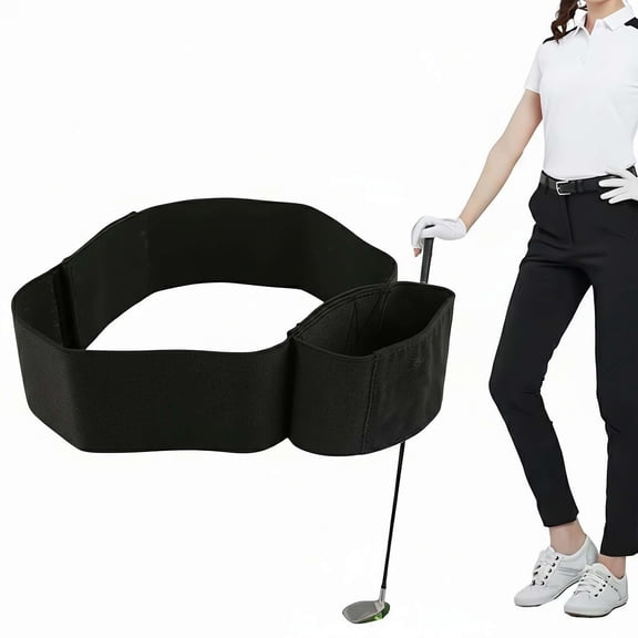 Golf Swing Arm Connection Band, Elastic Golf Training Aid for Swing Correction, Adjustable Arm Trainer for Beginners Pros, Portable Practice Equipment for Indoor Outdoor Use
