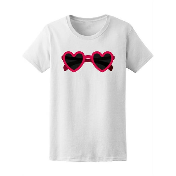 Glasses With Heart Shape T-Shirt Women -Image by Shutterstock, Female Medium