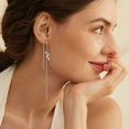thumbnail image 6 of QIQUWOHUL Flashing Ear Line Temperament Korean Sweet Snd Fresh Long Tassel Earrings Round Thin Earrings Women, 6 of 8